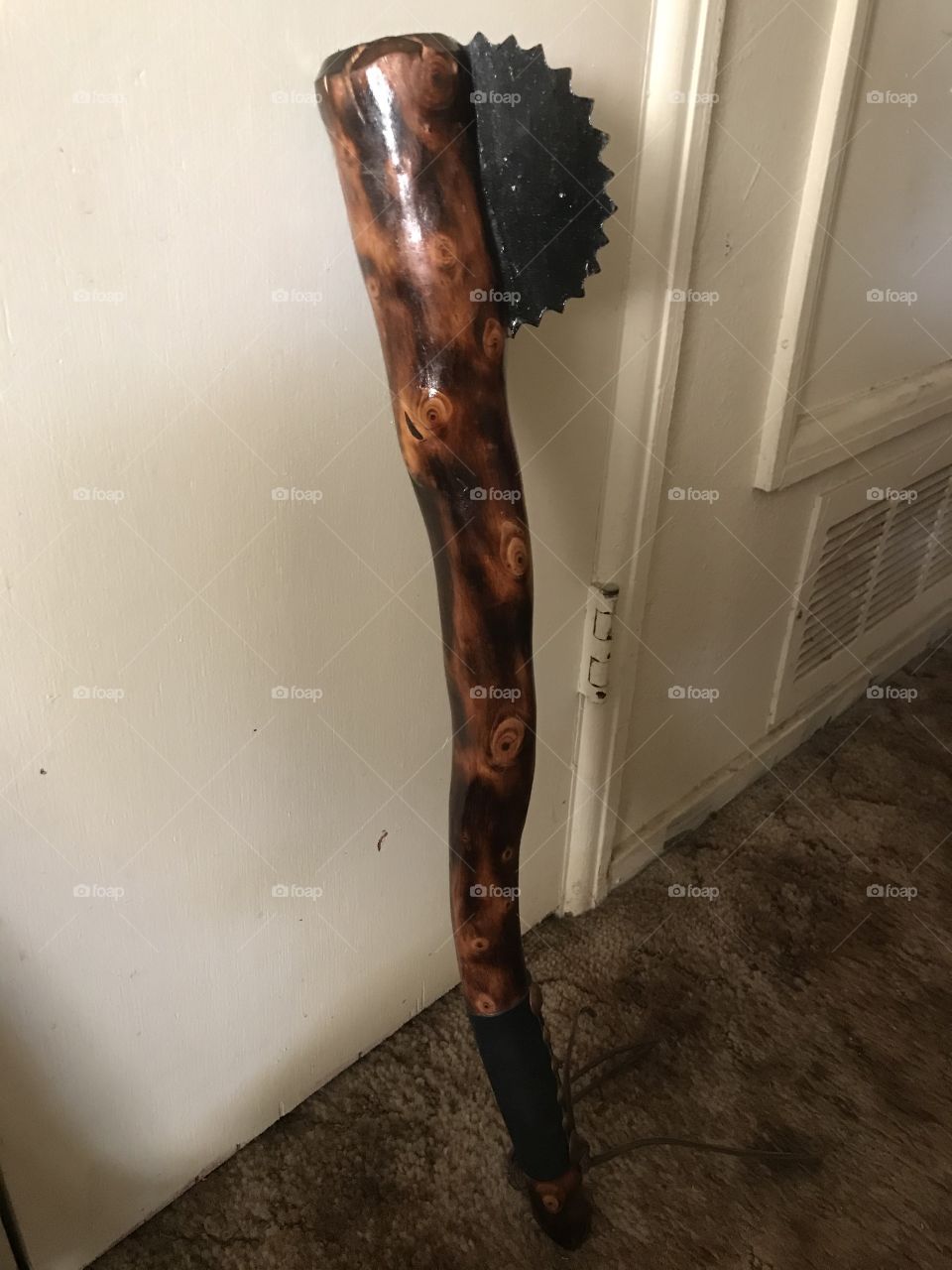 An extraordinary masterpiece and combat weapon combined into a superb object worth talking about. You can impress the guests with it or terrorize the invaders with it in the privacy of your home.