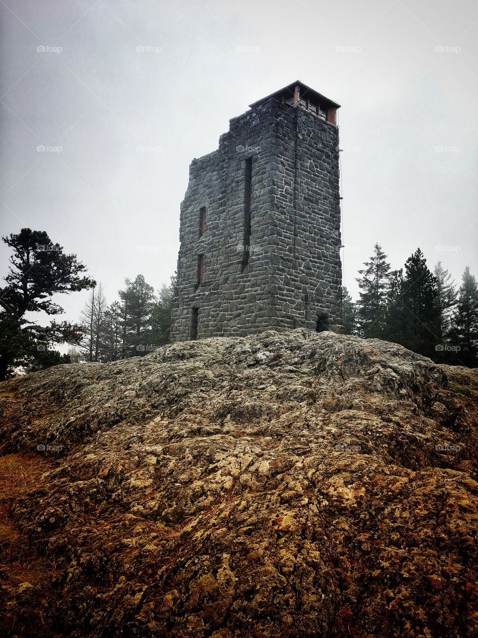 Observation Tower on top of Mt Constitution, Orcas Island, San Juan Islands, Washington State 