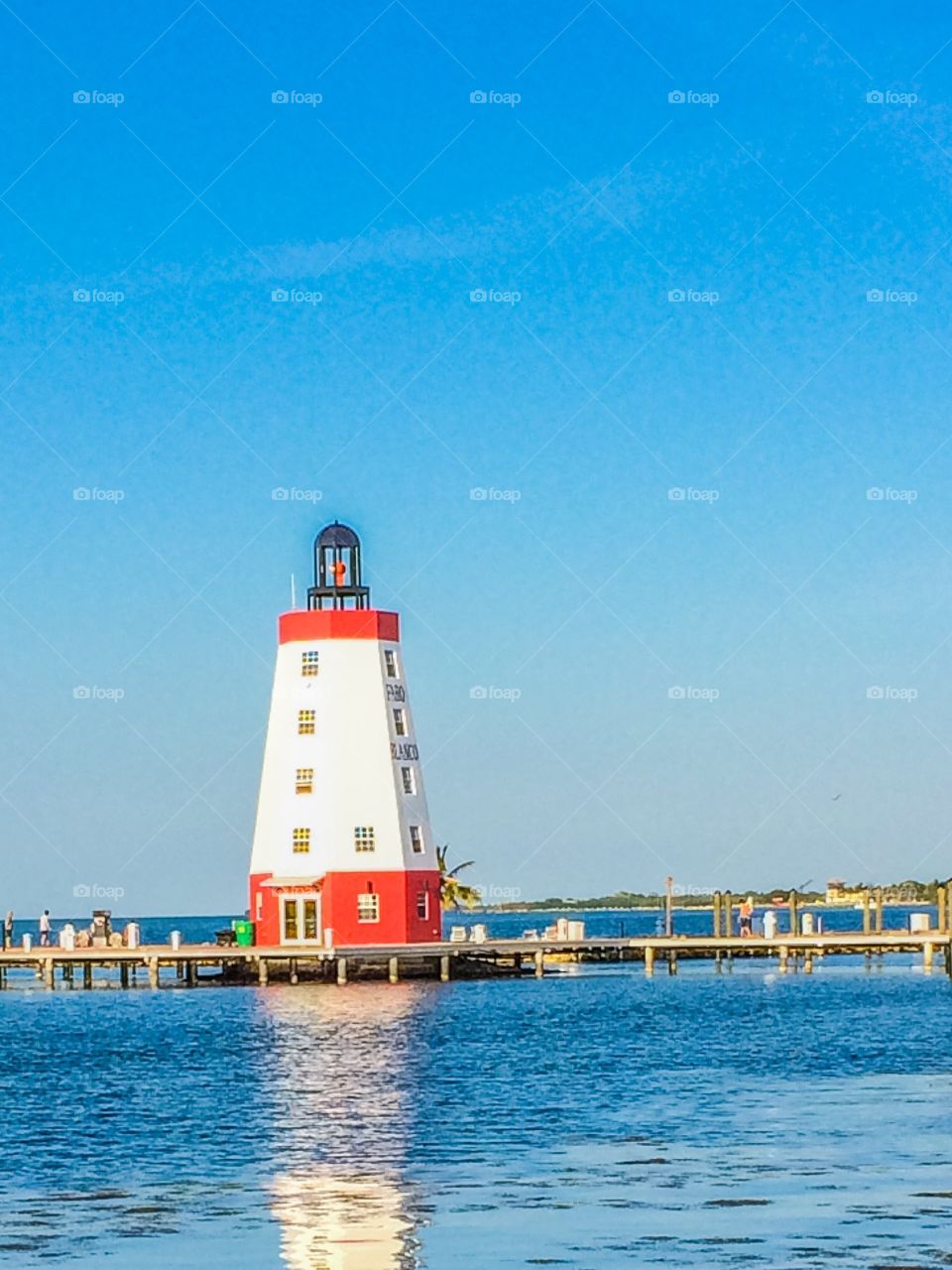 Florida Lighthouse. A lighthouse restaurant right in front of a Florida coast guard station