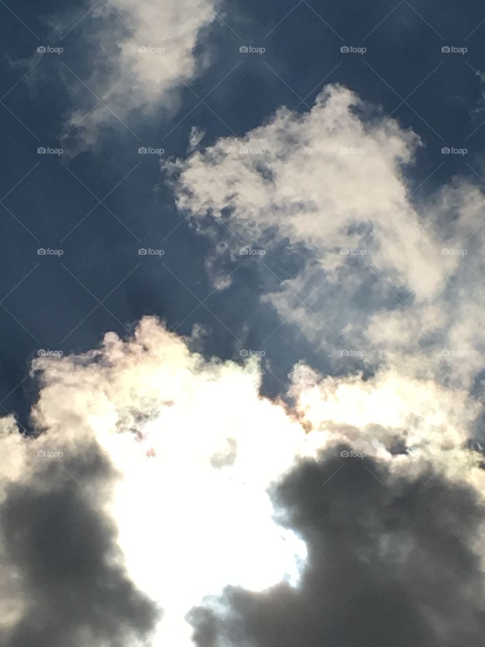 Eclipse hiding behind clouds  8/21/18