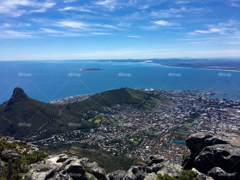 Overlooking Cape Town from Table Mountain