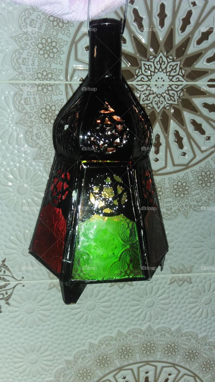 Lantern and candle