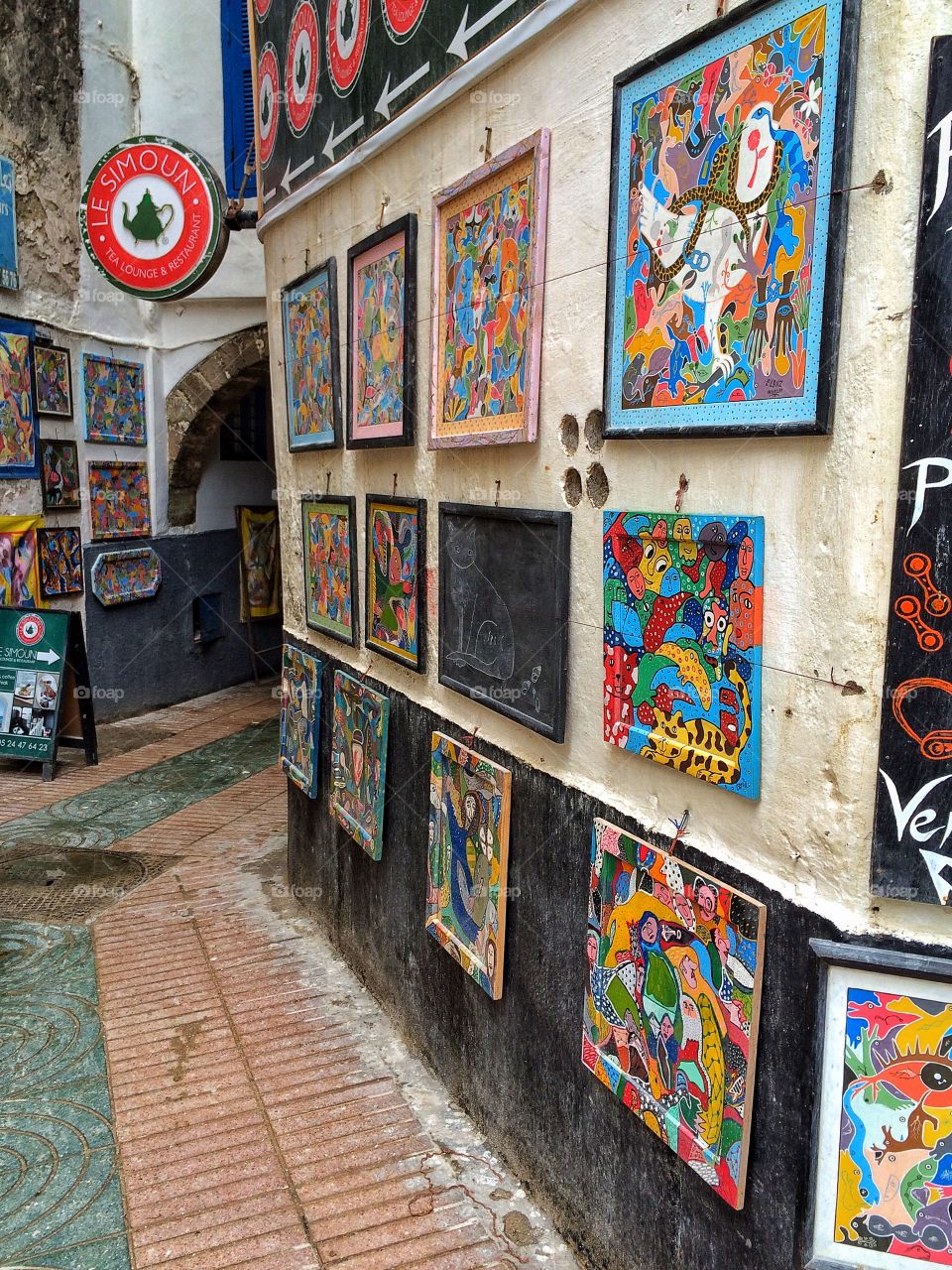 Alley with art
