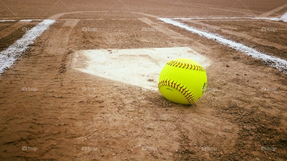Softball in the Sand/Dirt at Home Plate