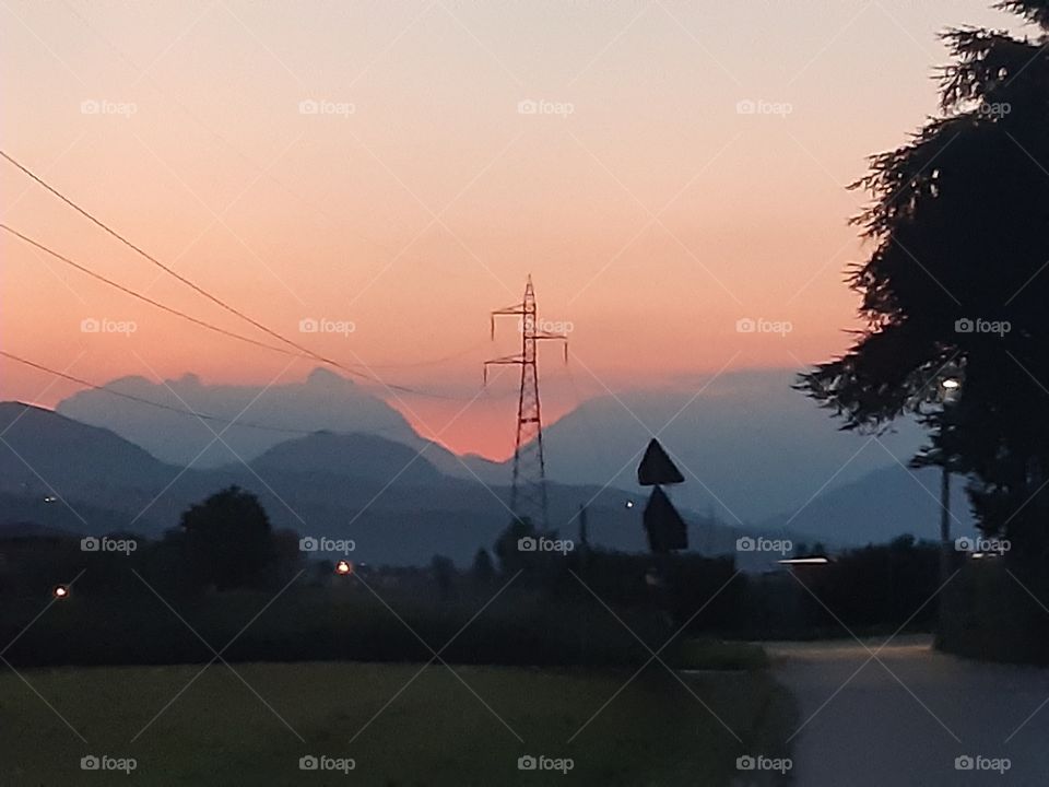 sunset during a walk in the country