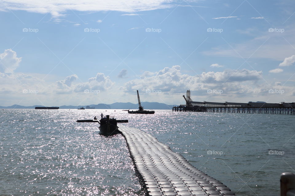 Pier under the sunset