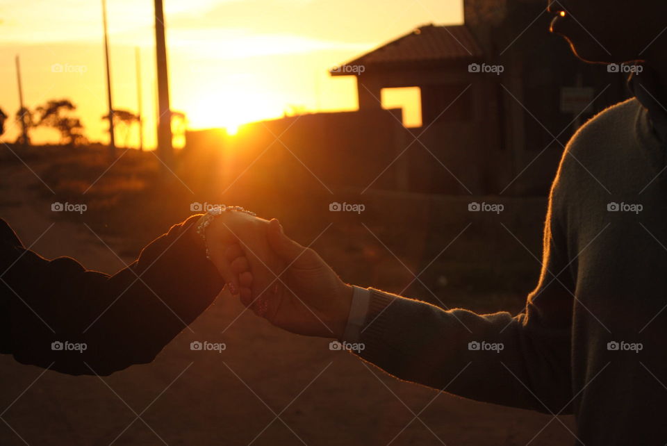 Sunset, People, Backlit, Sun, Light