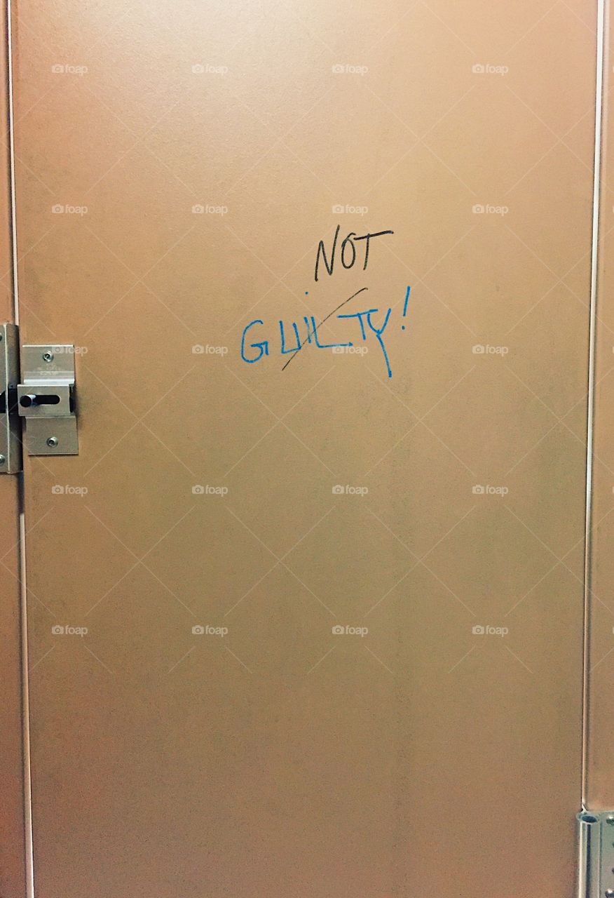 Bathroom graffiti at the court house 