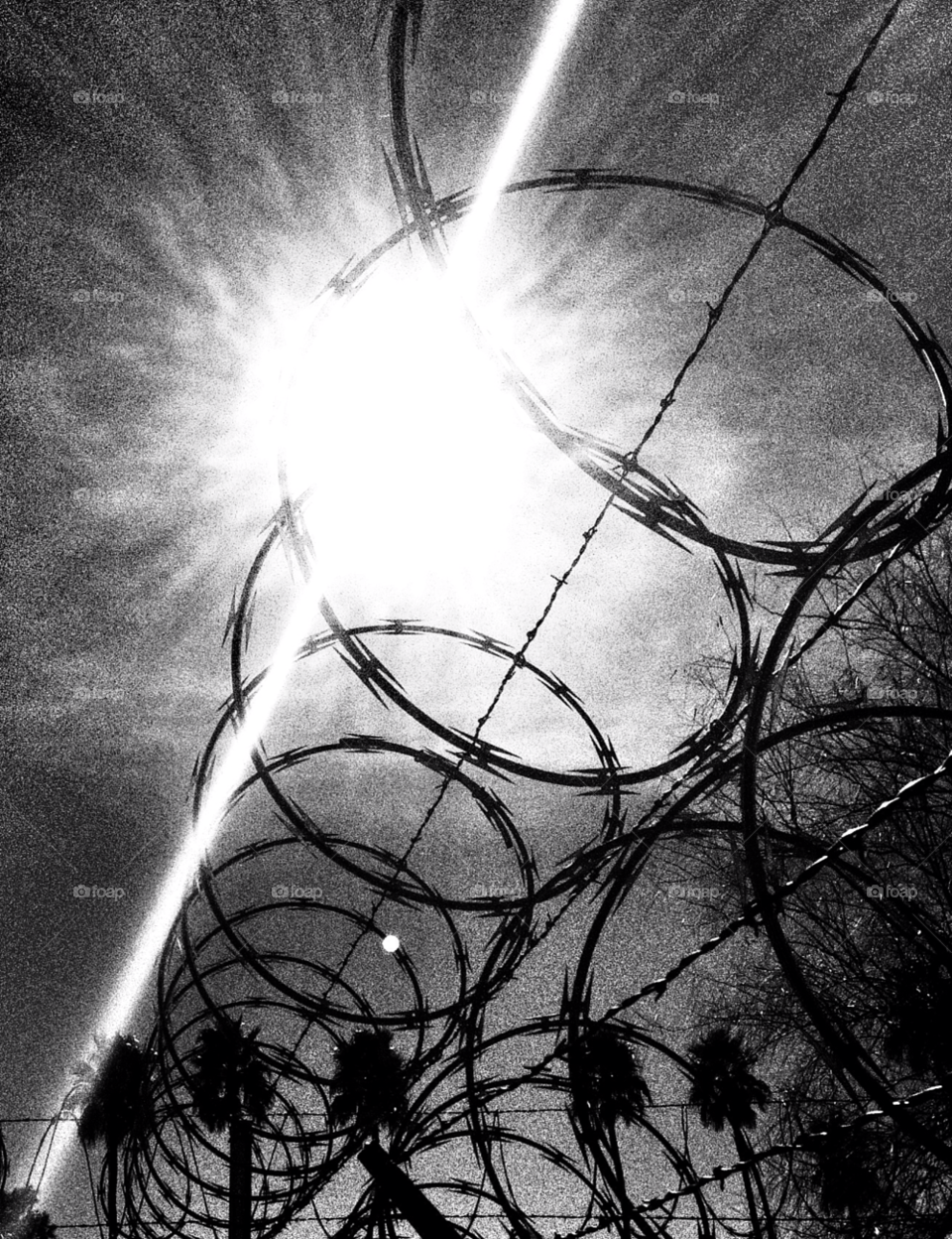 sky fence sun silhouette by stevehardley7