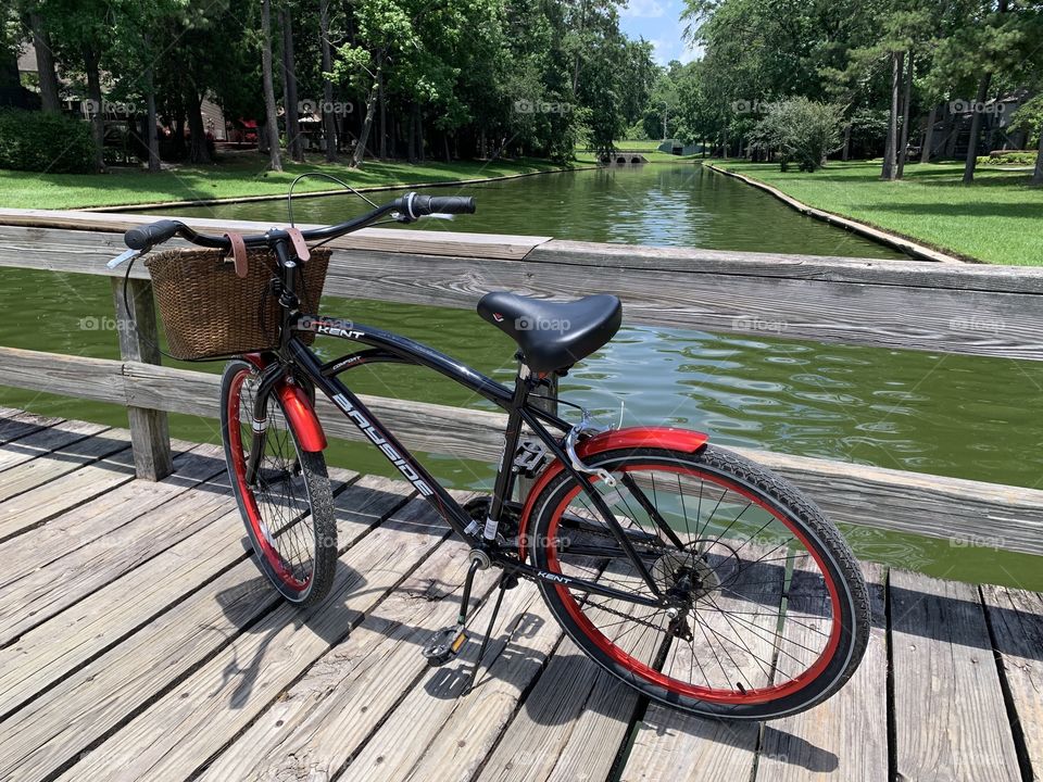 Bike on a bridge