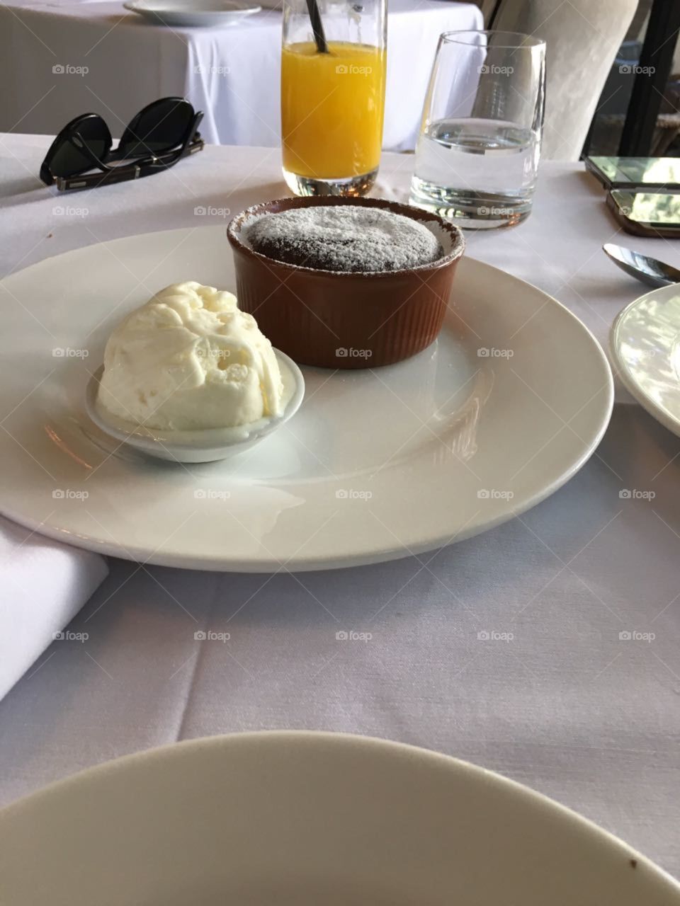 Molten chocolate...Vanilla ice cream ... best choice