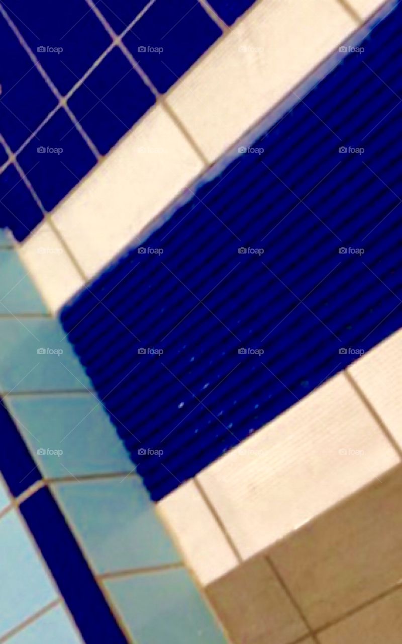 Tiles at the swimming pool. I love blue