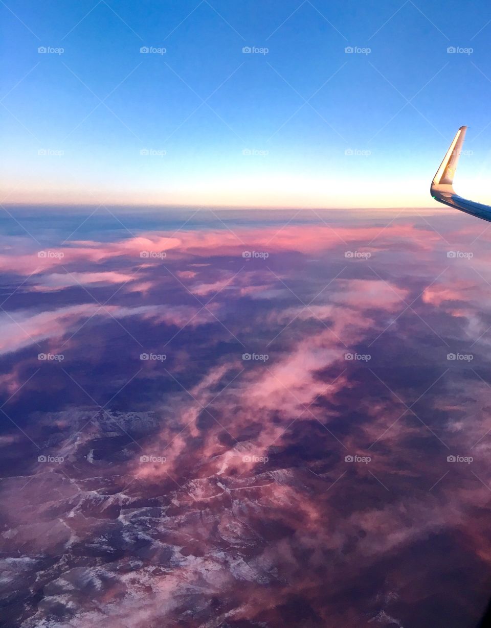 Sunset from the airplane
