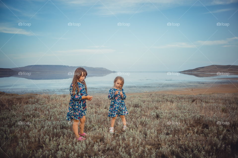 Little sisters near salt lake 