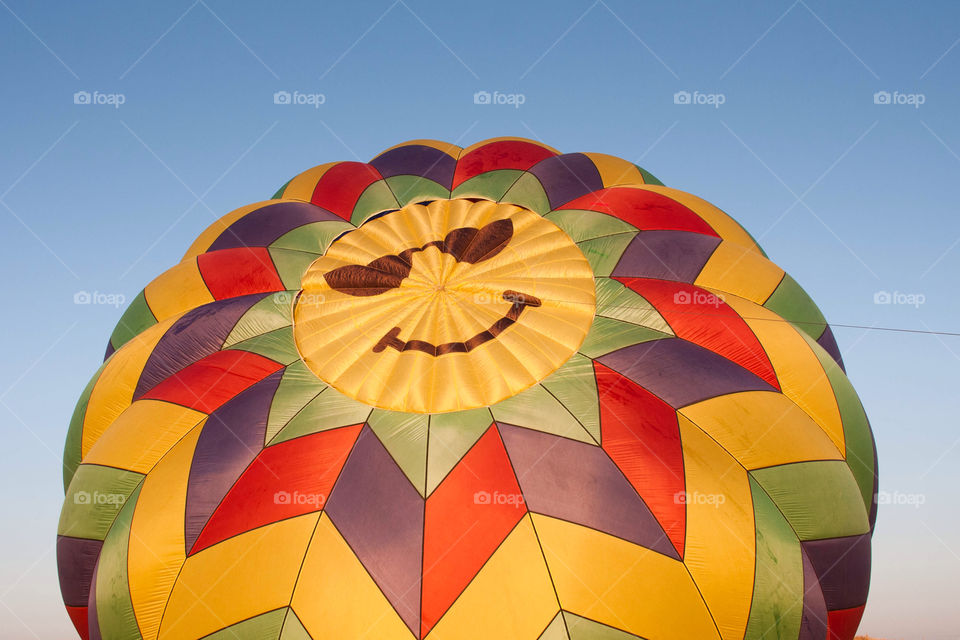 Smile from hot air balloon