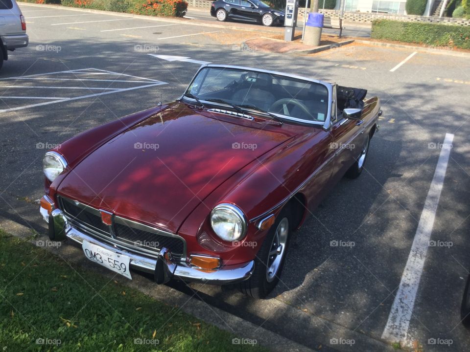 MG Convertible on the Road