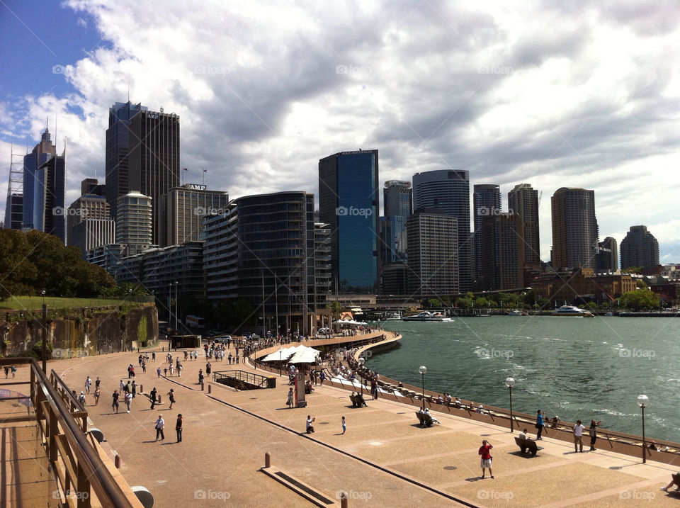 city people clouds buildings by patrickhardy