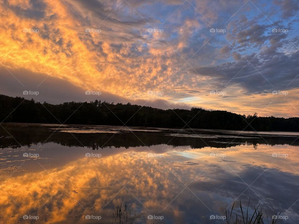 Sunset over Alpine Lake