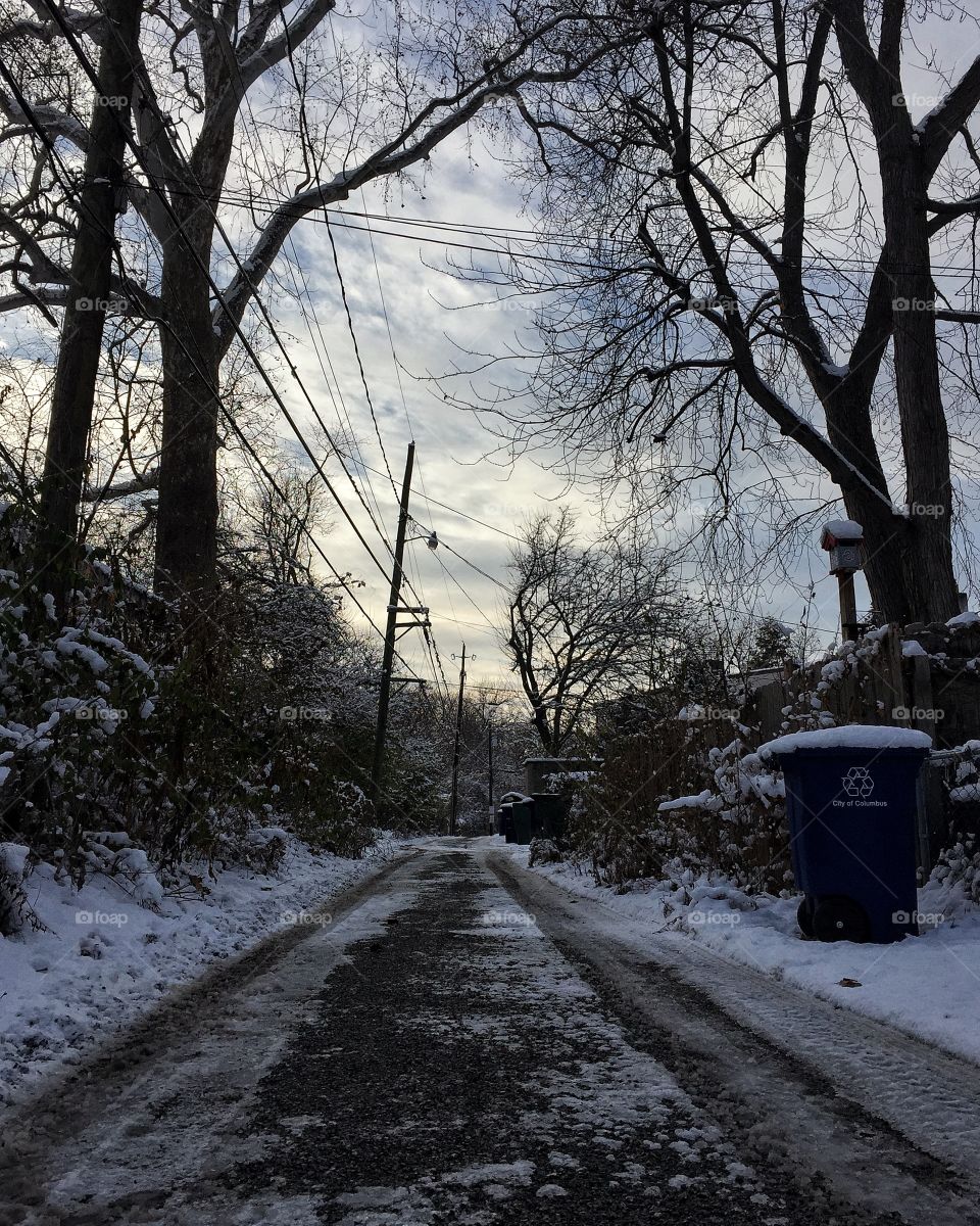 Snowy alley 