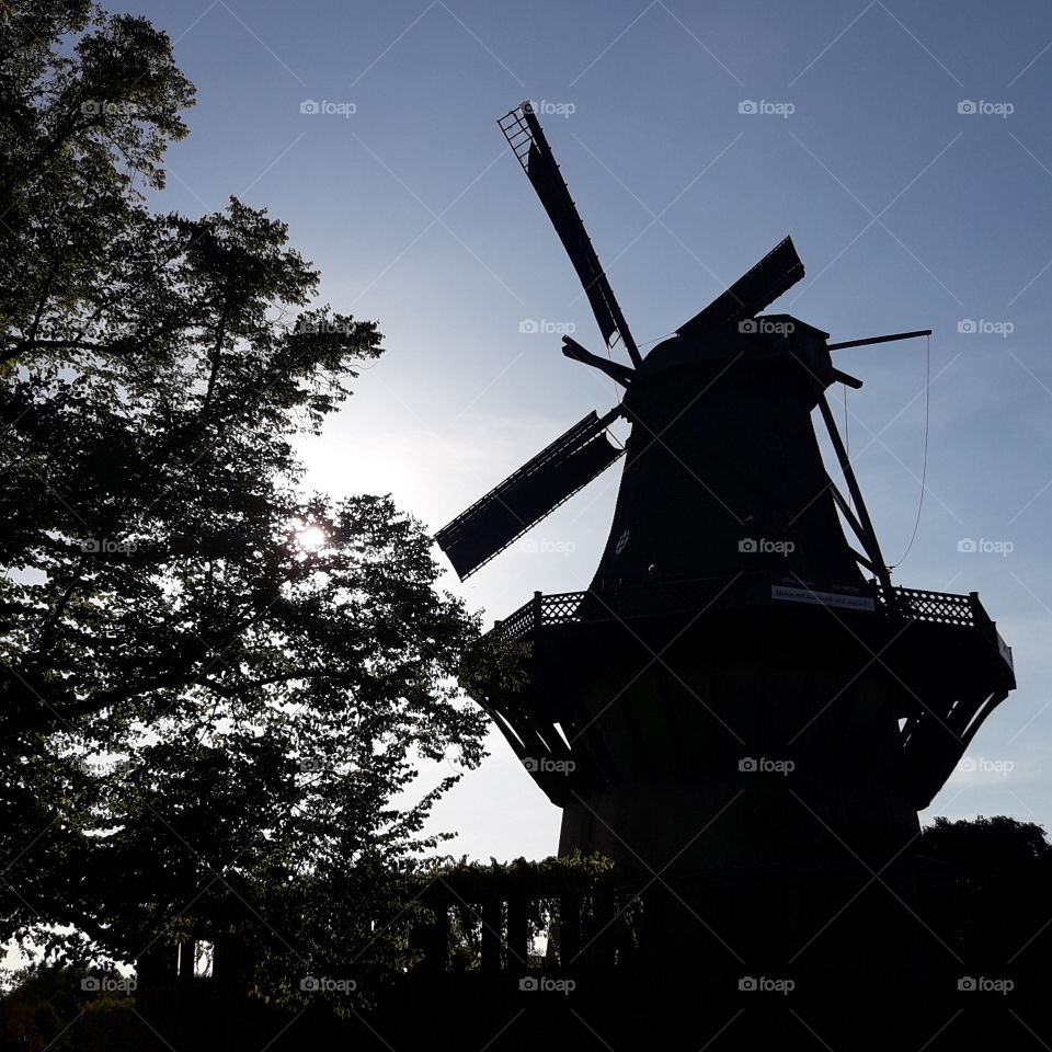 windmill silhouette n Potsdam