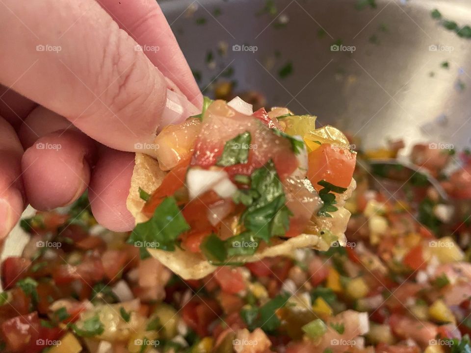 Homemade pico de gallo