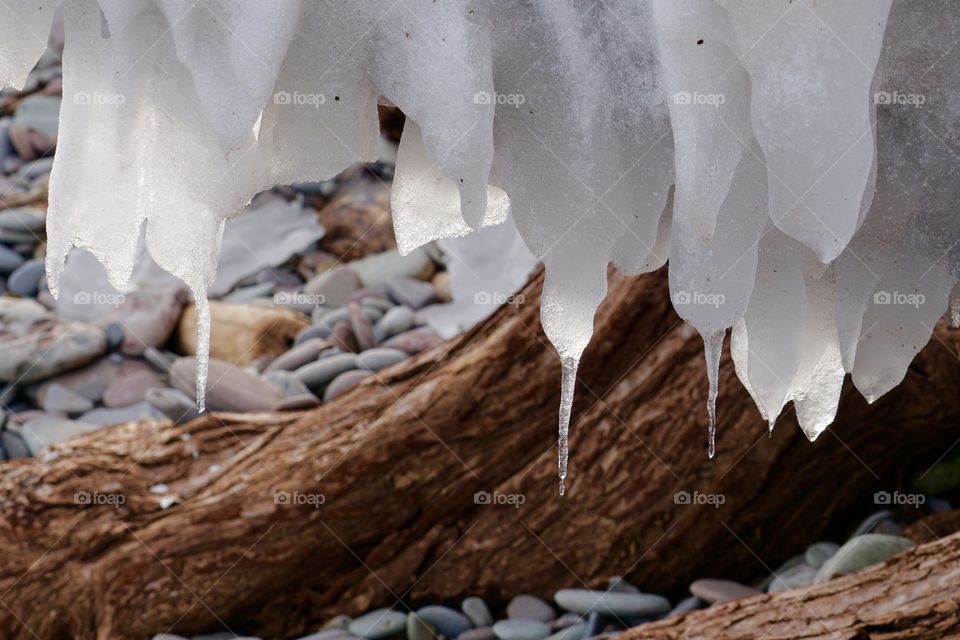 Close-up of icicles