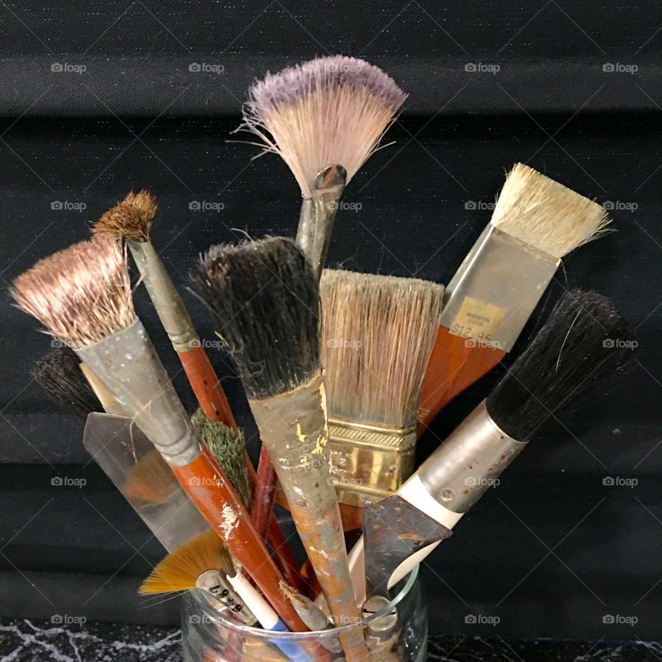 Paint brush supplies, for oils.