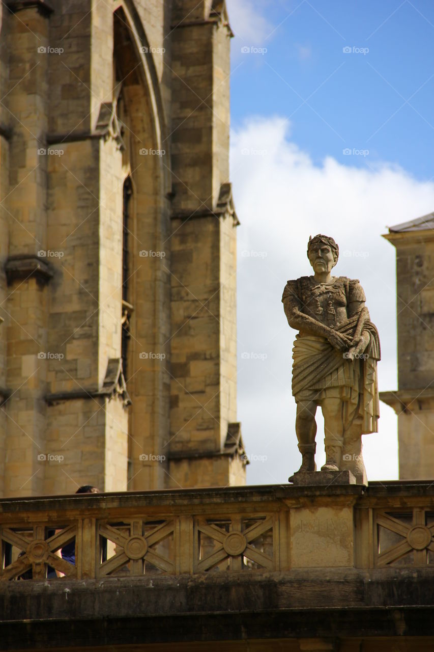 roman statue in the roman baths