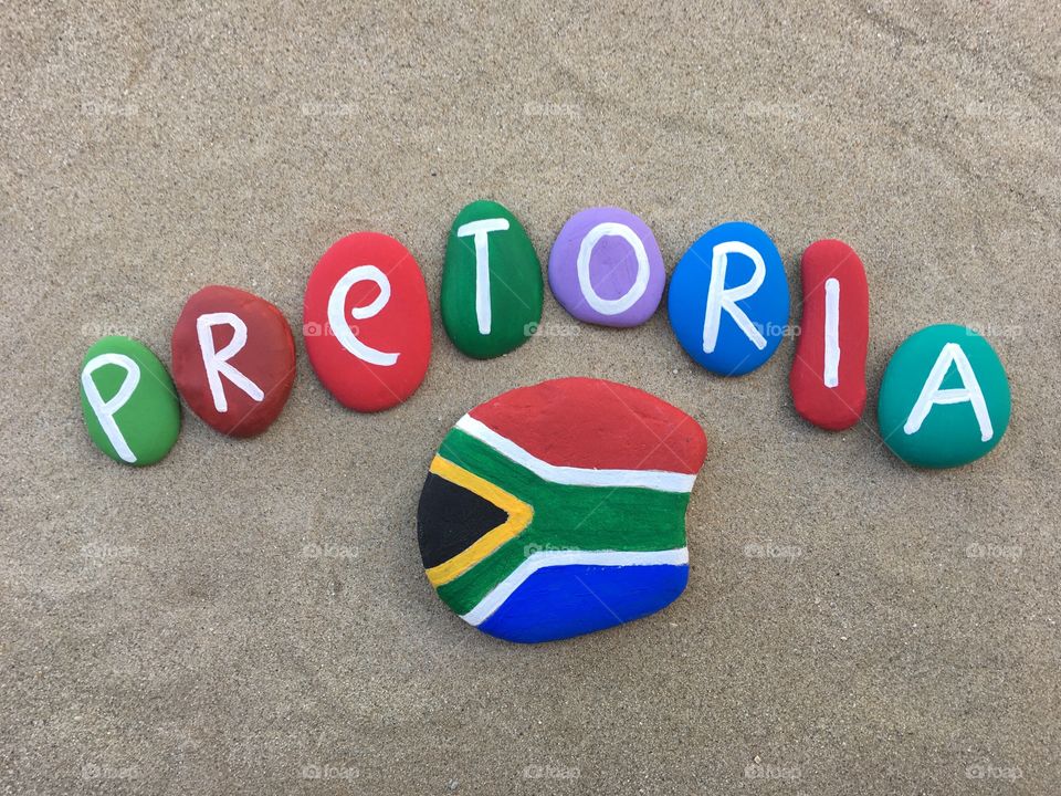 Pretoria on colored stones 