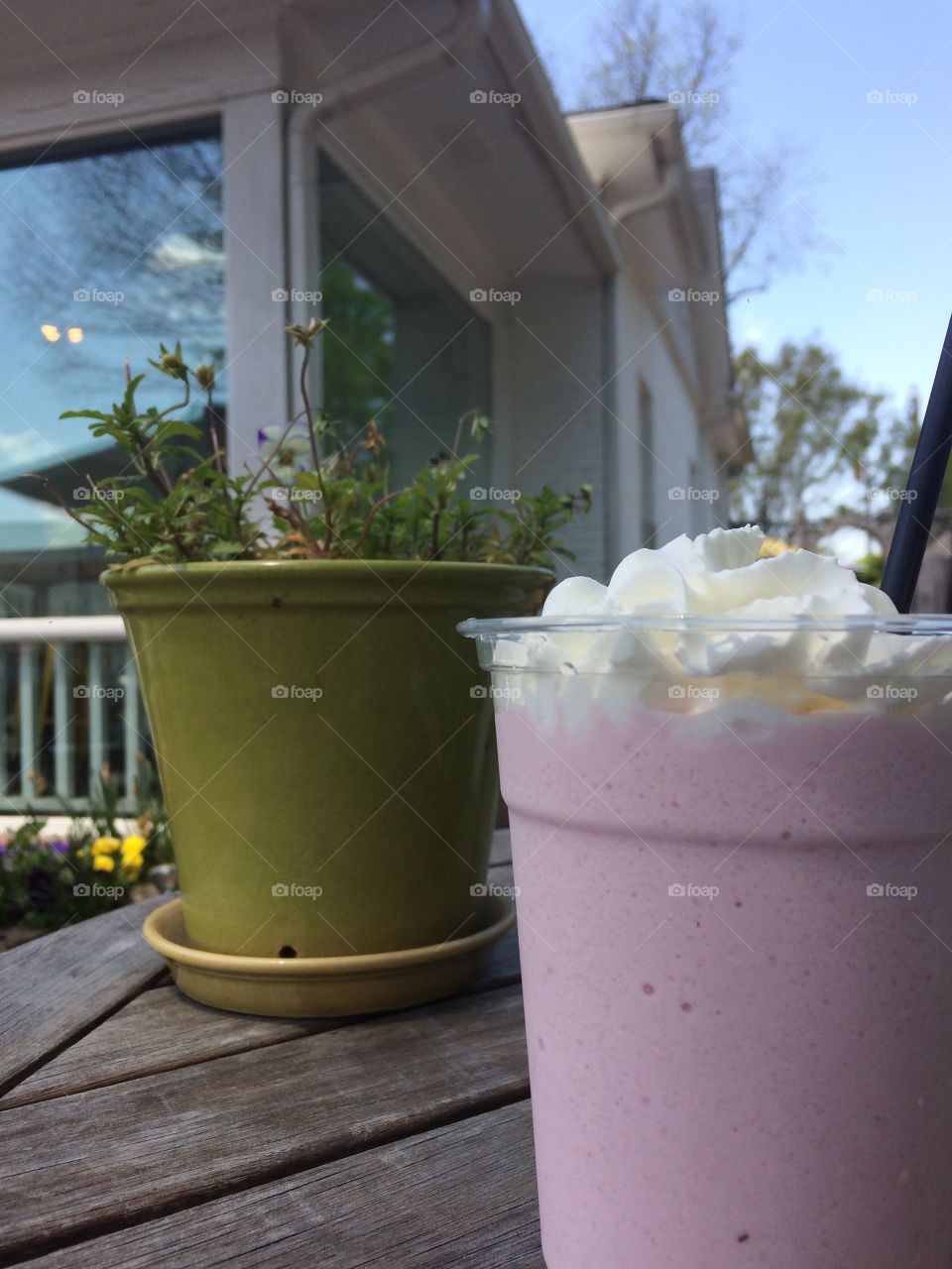This is the strawberry milkshake from my favorite coffee shop. I’m not much of a coffee drinker so I find hot chocolate and other things at coffee shops that I like. 