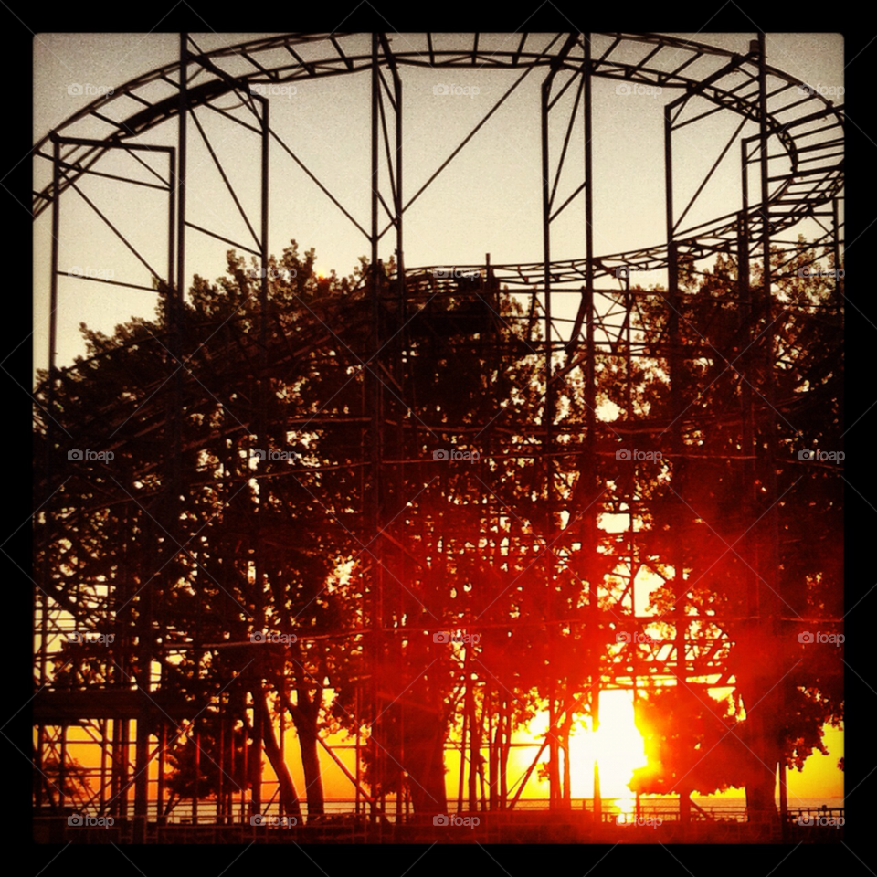 sylvan beach ny sunset roller coaster by MikeRattet