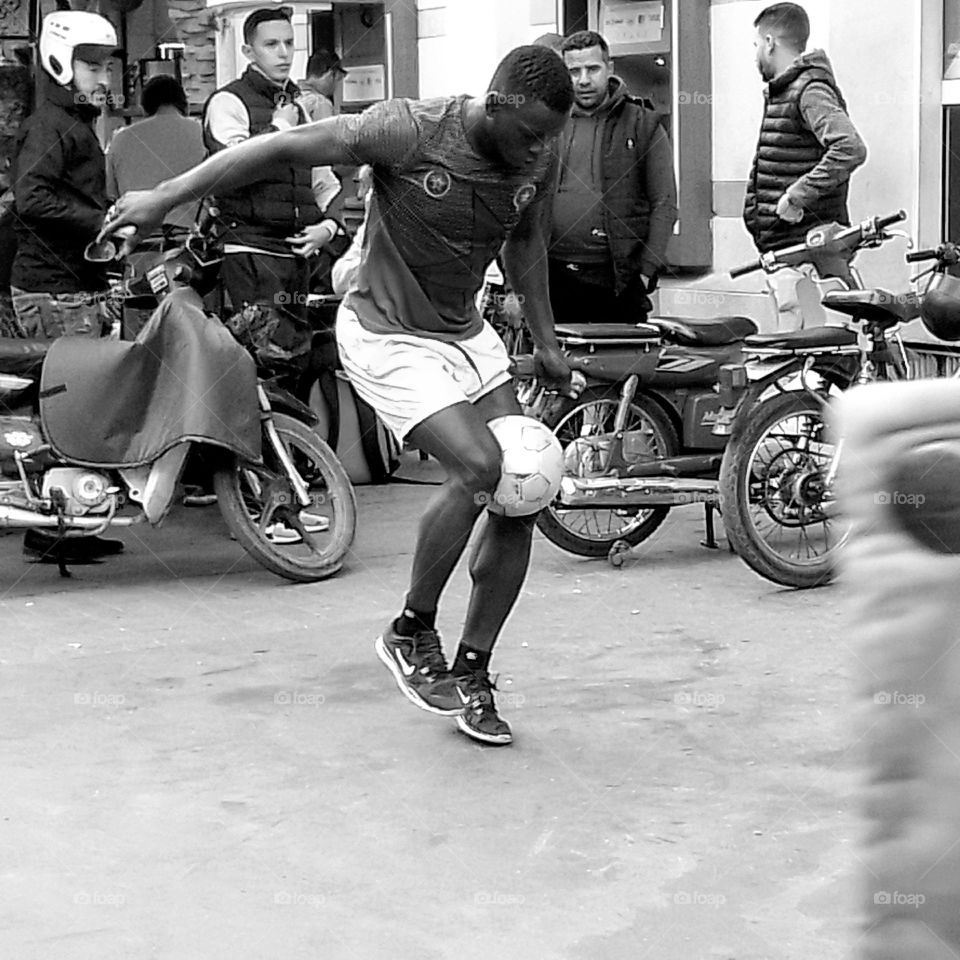 lovely soccer in street, nice sport, nice football