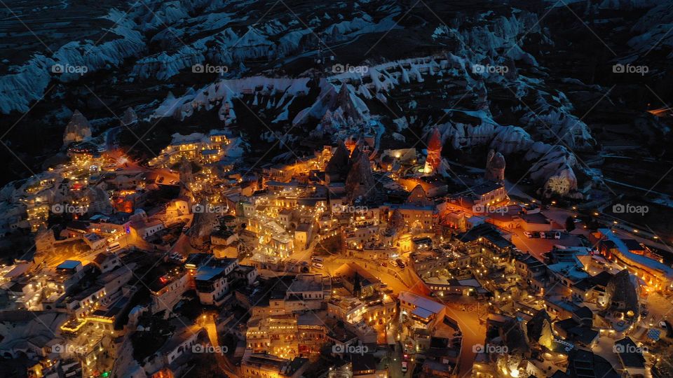 An beautiful evening in cappadocia 