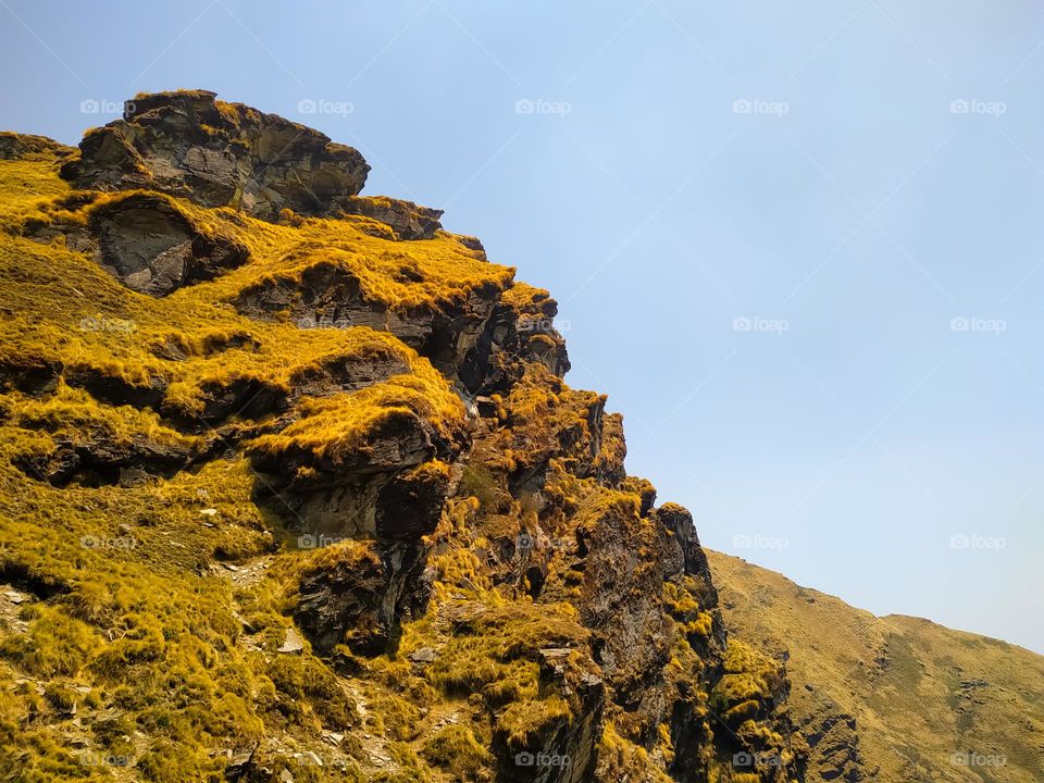 A amazing view of rock in the mountain