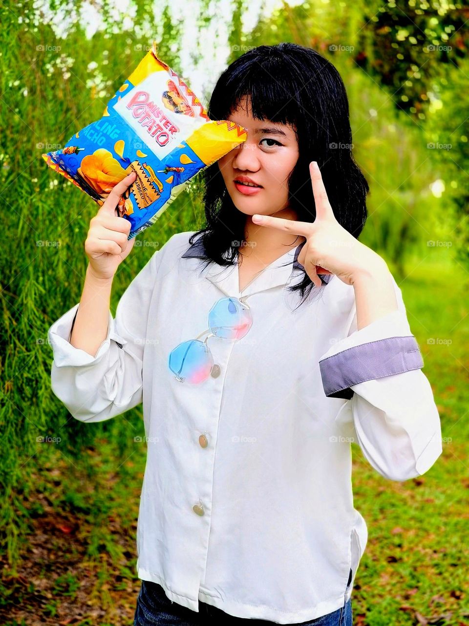 portrait with chips