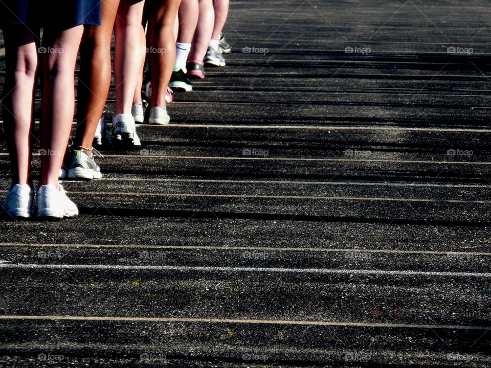 Marching at summer camp