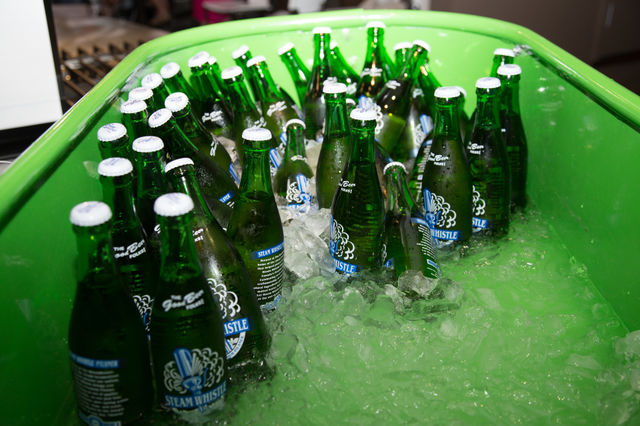 Ice bucket and beer