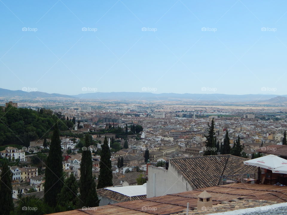 The view of Granada, Spain from the Albacin 