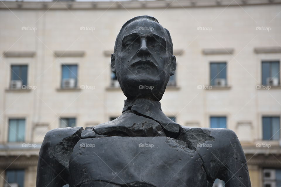 The statue of Iuliu Maniu in Bucharest, Romania