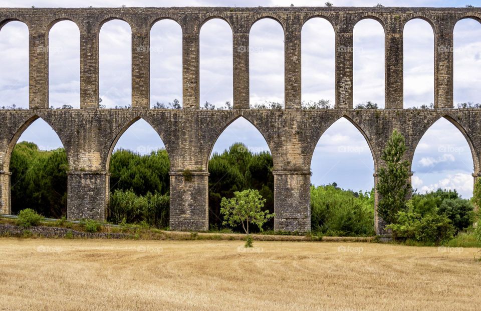 The double arched aqueduct just outside Tomar