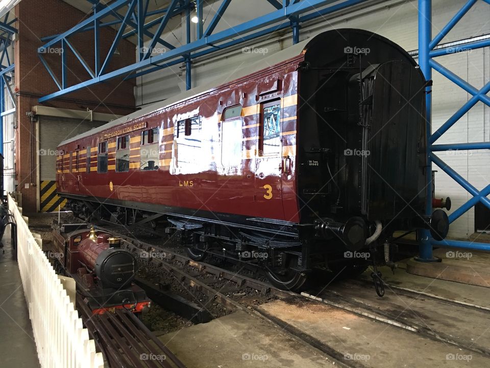 LMS stanier 3rd class carriage at the national railway museum York 