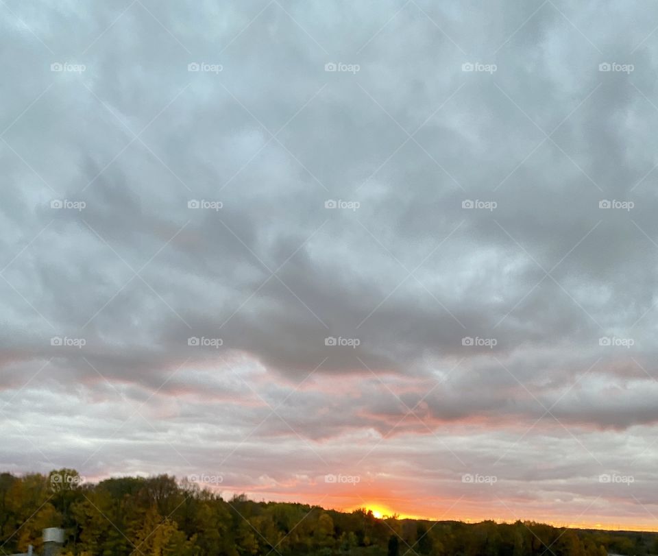 Fall sunset