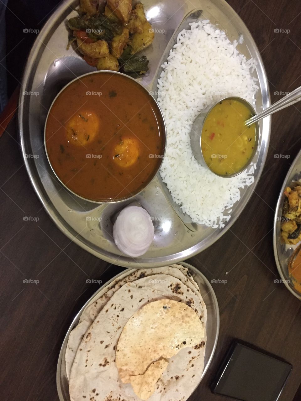 Egg curry plate