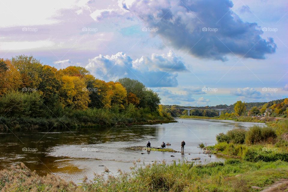 The Neman River in autumn.