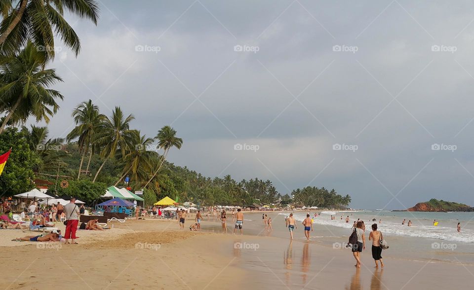 crowded beach