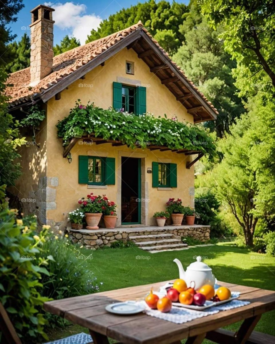 Glory be to God, the magnificent and picturesque view and the natural green trees are a view that is nothing more wonderful than it