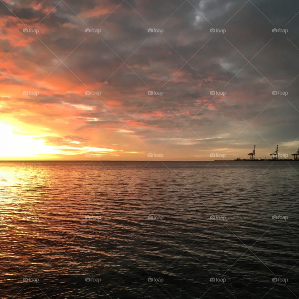 Sunrise. Beautiful view.