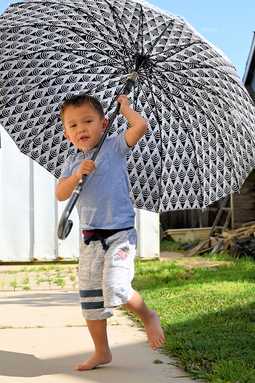Fun under the umbrella 