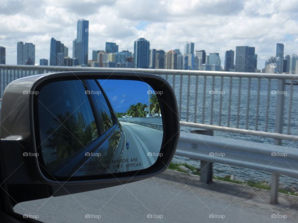 Miami rear view mirror