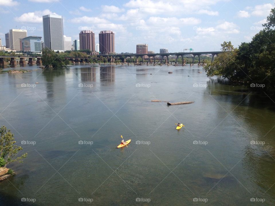 Kayakers on the River